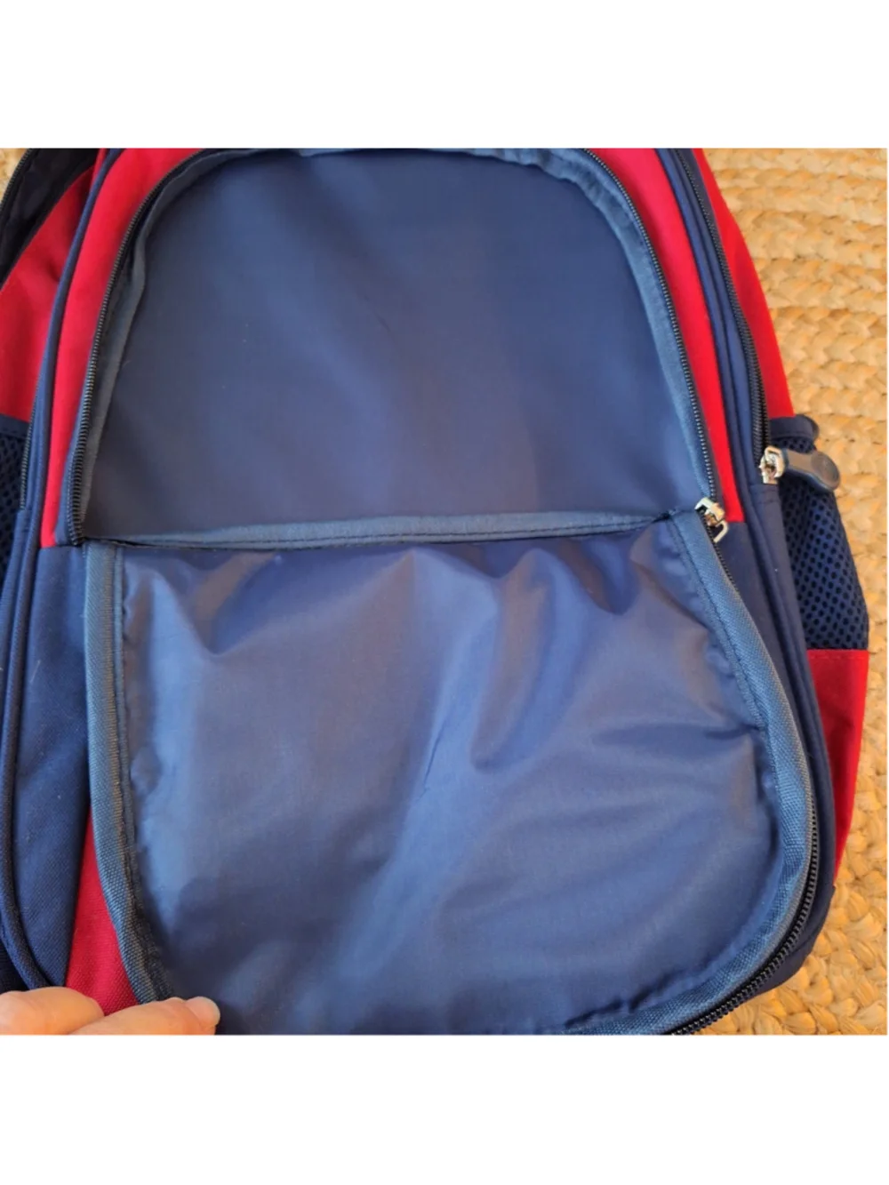 MUMUMA Astronaut Space Kids School Backpack Padded Straps Pockets RED NAVY NWOT